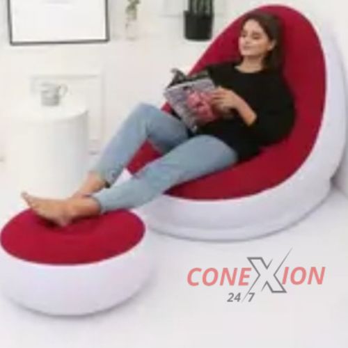 CloudComfort™  SILLON INFLABLE ERGONOMICO CON REPOSAPIES